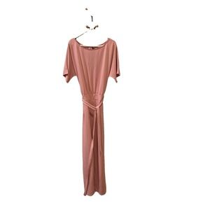 New Women's Romper Rose Pantsuit  XXL Pink Blush With Sash for Tie